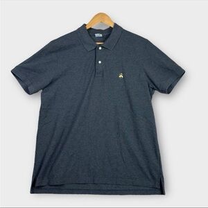 Brooks Brothers 1818 Polo Shirt Performance Mens XL Gray Cotton Slim Fit Golf